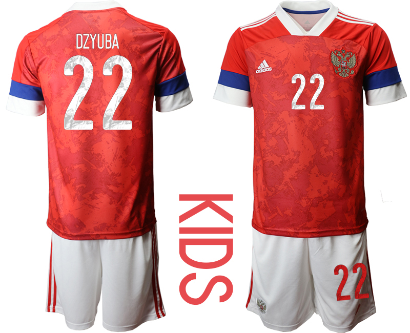 Cheap 2021 European Cup Russia home Youth 22 soccer jerseys